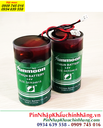 Sunmoon ER34615-1HPC1520, Pin nuôi nguồn PLC Sunmoon ER34615 đã kết nối 01 viên pin Sunmoon HPC1520